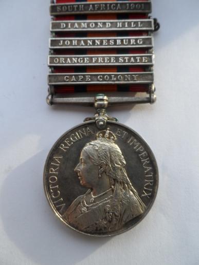 QUEENS SOUTH AFRICA MEDAL-GREENSLADE-25TH CO IMPERIAL YEOMANRY(WEST SOMERSET)-A FARMER FROM BRIDGEWATER IN SOMERSET