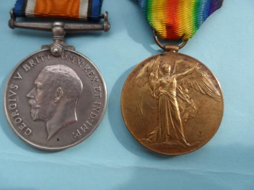 BRITISH WAR AND VICTORY MEDALS-ANDREWS-MIDDLESEX REGIMENT
