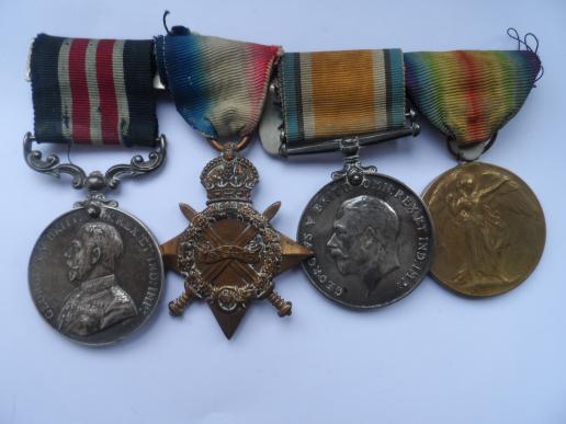 MILITARY MEDAL GROUP OF FOUR TO WHITE-1/6th ROYAL IRISH RIFLES-FROM DUBLIN