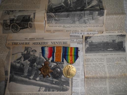 1914/15 STAR TRIO TO MAJOR PHILLIPS-ARMY SERVICE CORPS-A BRIDGE AND RAILWAY BUILDER-ENGINEER AND TREASURE HUNTER!