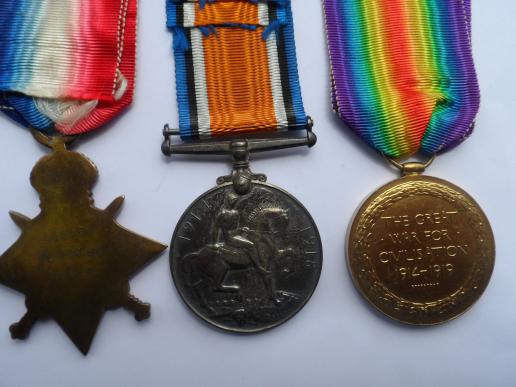 1914/15 STAR TRIO TO LIEUT BRYAN ROYAL NAVAL RESERVES-SERVED ON ARMED YACHT'S 