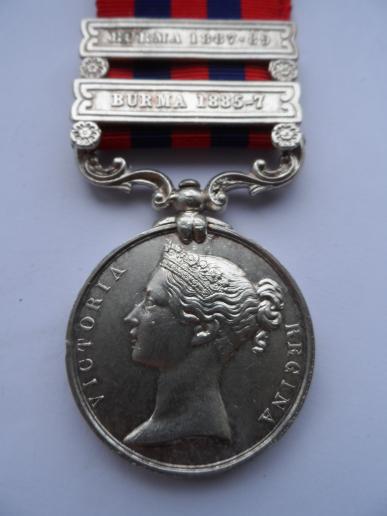 INDIA GENERAL SERVICE MEDAL-BURMA 1885-87 AND BURMA 187-89-TO LIEUT-GEORGE CHRISTOPHER McDOWELL BIRDWOOD- BOMBAY LANCERS-LATER LIEUTENANT COLONEL C.B.E.