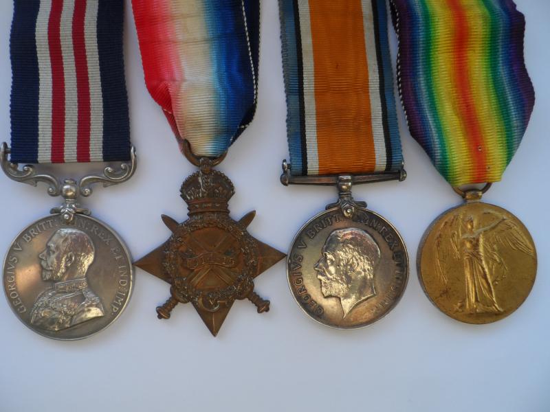 MILITARY MEDAL AND 1914/15 STAR TRIO-TO SJT GEORGE DIXON -SEAFORTH HIGHLANDERS TERRITORIAL FORCE- WOUNDED-LATER SERVED WITH THE WEST AFRICAN FRONTIER FORCE