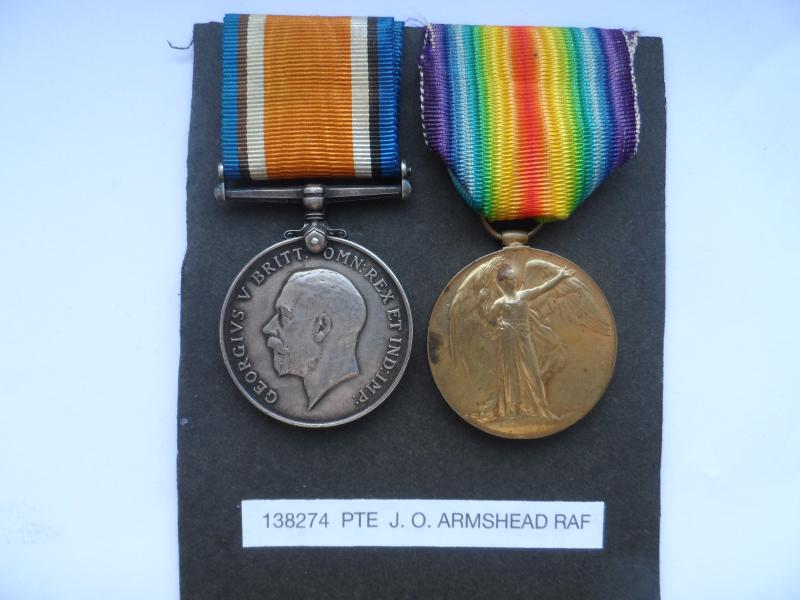 BRITISH WAR AND VICTORY MEDALS-TO ARMSHEAD-ROYAL AIR FORCE