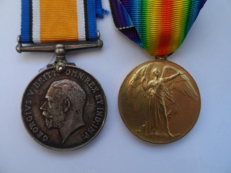 BRITISH WAR AND VICTORY MEDALS-TOWNSHEND-RIFLE BRIGADE