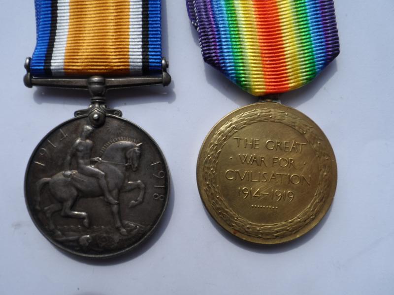 BRITISH WAR AND VICTORY MEDALS TO CAPTAIN GRANT-ROYAL AIR FORCE-MENTIONED IN DESPATCHES-DANGEROUSLY WOUNDED IN A MOTOR ACCIDENT