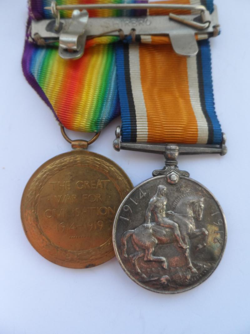 BRITISH WAR AND VICTORY MEDALS-TO BULLETT-SUFFOLK YEOMANRY