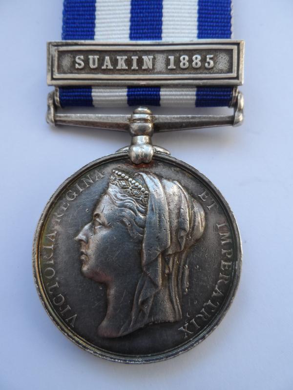 EGYPT MEDAL-SUAKIN 1885- TO GRIFFIN-H.M.S.HUMBER
