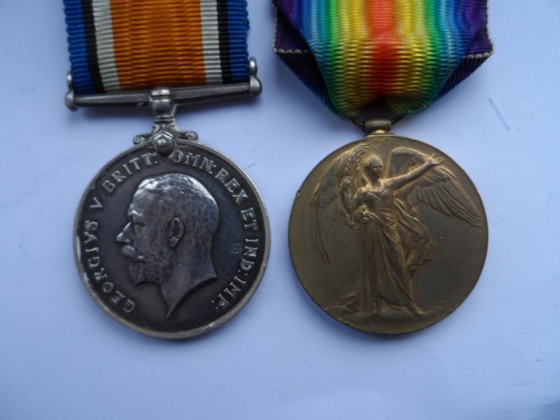 BRITISH WAR AND VICTORY MEDALS TO PALMER-QUEEN'S REGIMENT