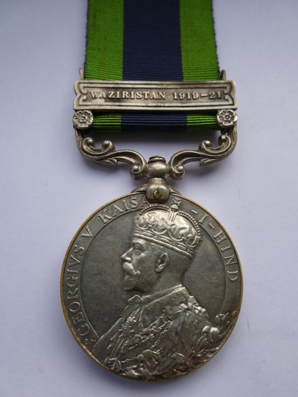 INDIA GENERAL SERVICE MEDAL-WAZIRISTAN 1919-21 -TO SOWAR GHOOLAM MOHD-17TH CAVALRY