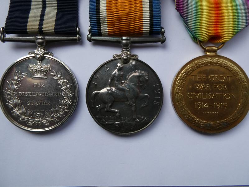 DISTINGUISHED SERVICE MEDAL GROUP OF THREE TO PEGDEN-