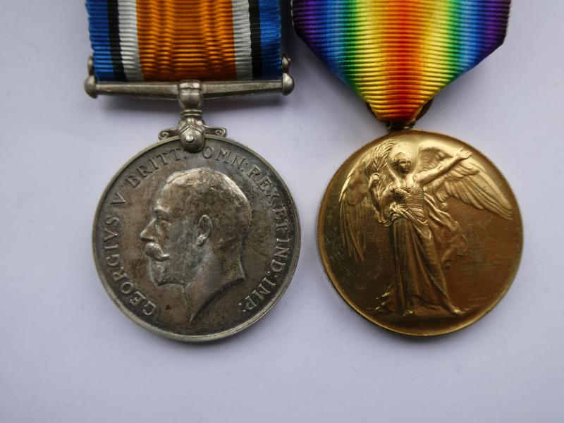 BRITISH WAR AND VICTORY MEDALS TO HENSHAW- ROYAL ARMY MEDICAL CORPS