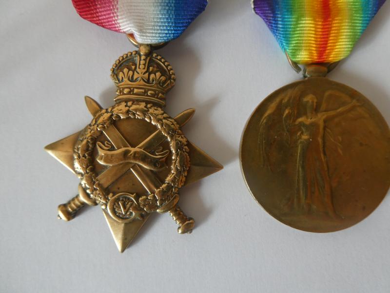 1914/15 STAR AND VICTORY MEDALS TO HUBBLE-11TH LONDON REGIMENT