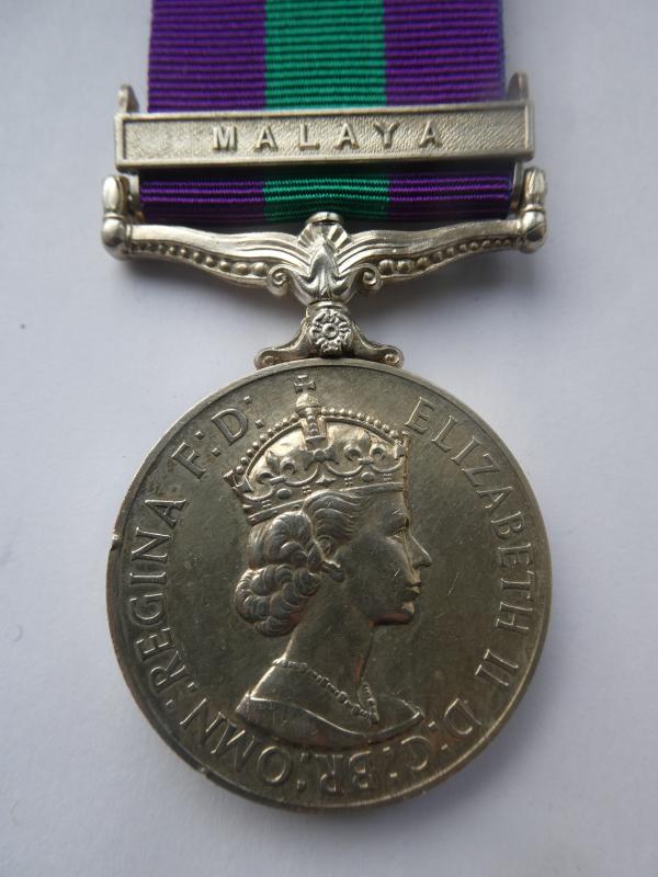 GENERAL SERVICE MEDAL-CLASP MALAYA-TO INGHAM-ROYAL ARMY SERVICE CORPS