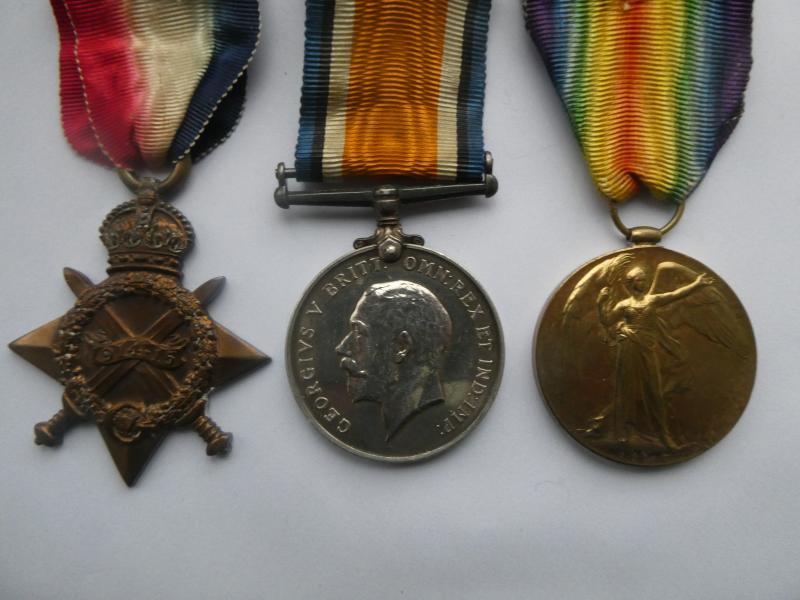 1914/15 STAR TRIO-TO HORREX-SUFFOLK REGIMENT-KILLED IN ACTION ON 28TH APRIL 1917