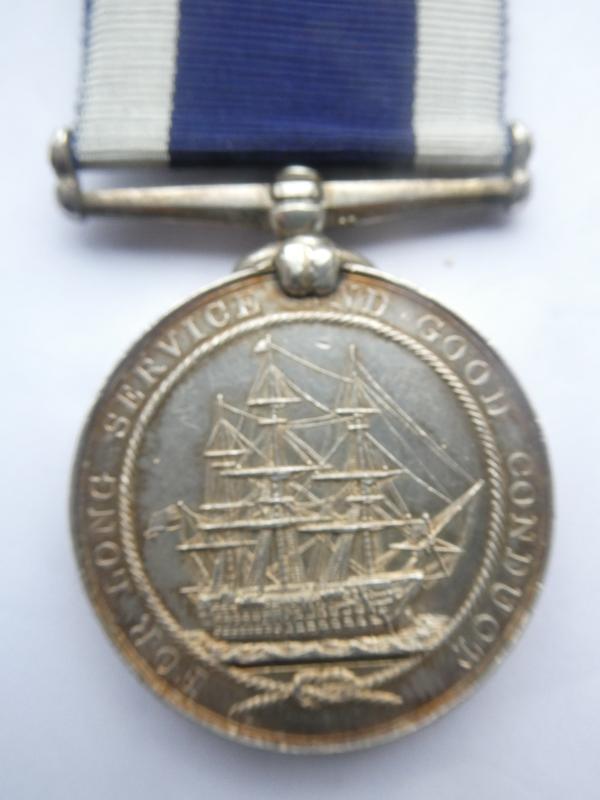 ROYAL NAVY LONG SERVICE AND GOOD CONDUCT MEDAL-TO WOODS- CAPTAINS STEWARD -H M S CLEOPATRA