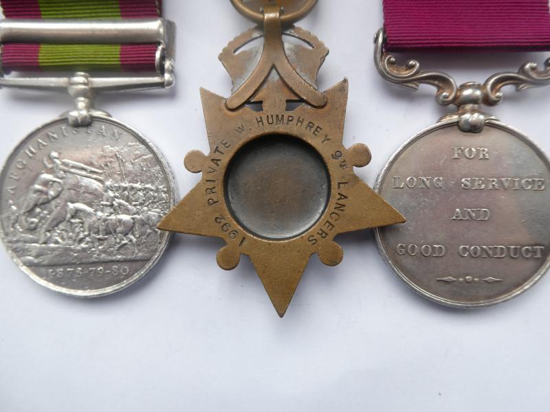 AFGHANISTAN LONG SERVICE GROUP OF THREE TO HUMPHREY-9TH LANCERS