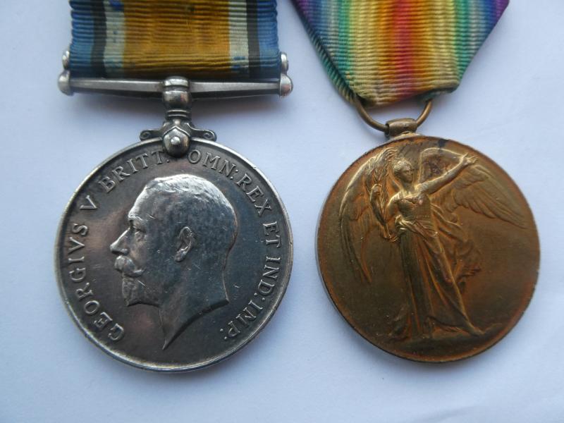 BRITISH WAR AND VICTORY MEDALS TO COOPER-ROYAL FIELD ARTILLERY-DIED IN A RAILWAY ACCIDENT ON 14TH FEBRUARY 1917