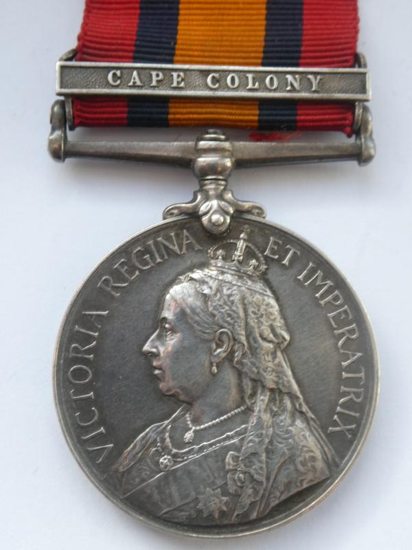 QUEENS SOUTH AFRICA MEDAL-CLASP CAPE COLONY-TO COOPER -CAPE TOWN HIGHLANDERS