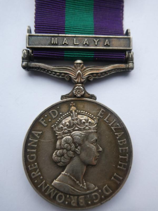 GENERAL SERVICE MEDAL-CLASP MALAYA-TO BIRCH-WEST YORKSHIRE REGT