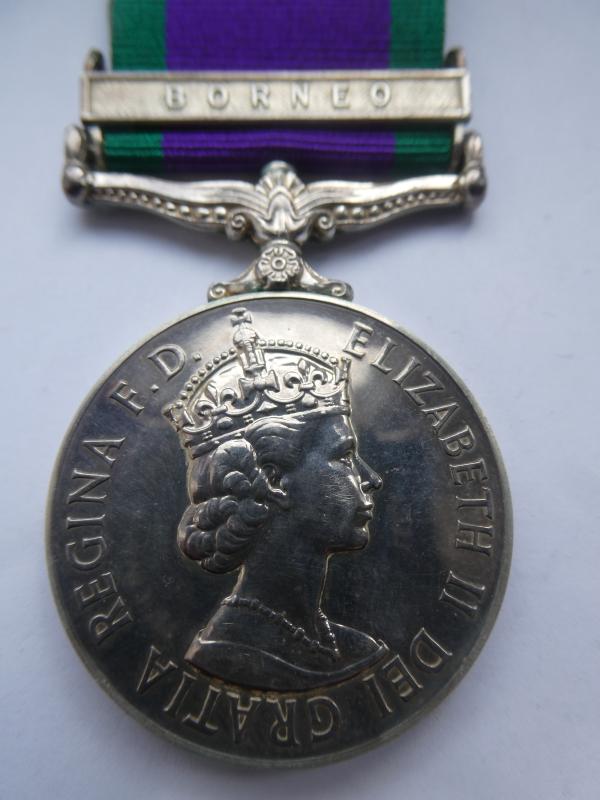 CAMPAIGN SERVICE MEDAL CLASP BORNEO-TO BOND-ROYAL MARINES