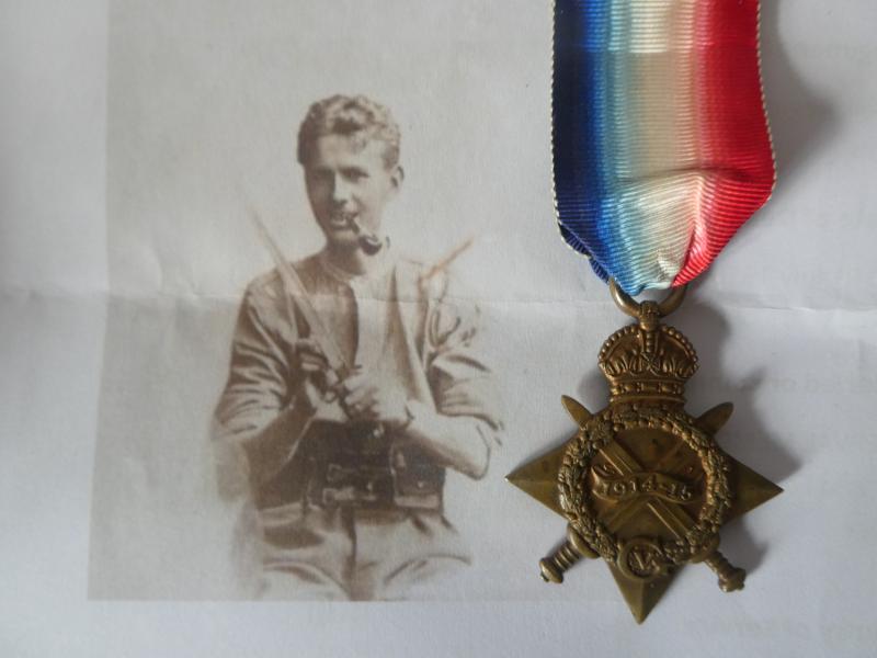 1914/15 STAR-TO FOX-NORFOLK REGIMENT-KILLED IN ACTION ON THE FIRST DAY OF THE SOMME 01/07/1916