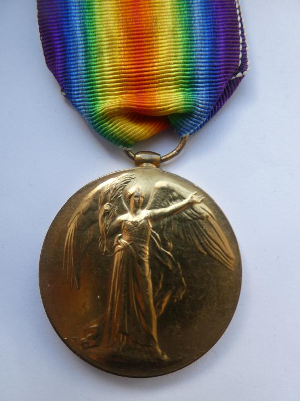 VICTORY MEDAL TO REVERAND R PARK-SERVED WITH R.A.F.