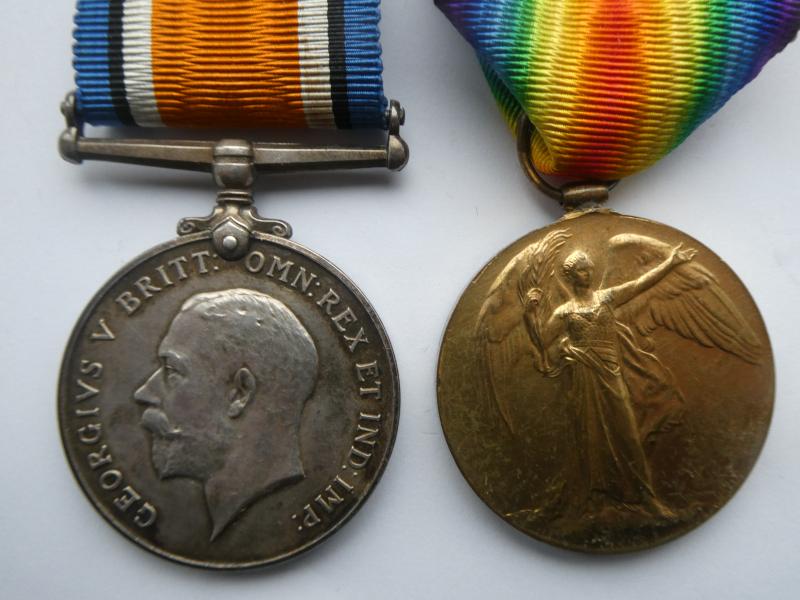 BRITISH WAR AND VICTORY MEDALS-TO ANDREWS-ROYAL IRISH REGIMENT
