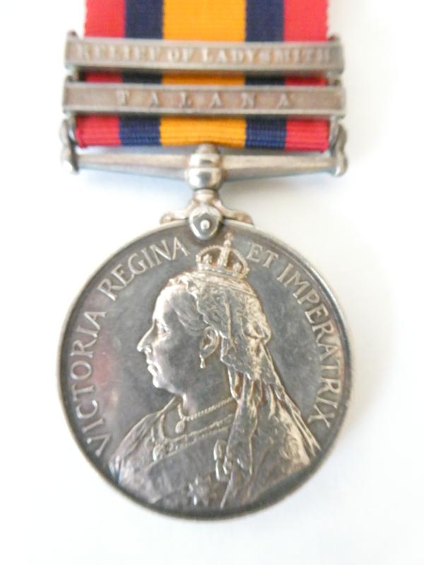 QUEENS SOUTH AFRICA MEDAL- TO WOODS-ROYAL DUBLIN FUSILIERS