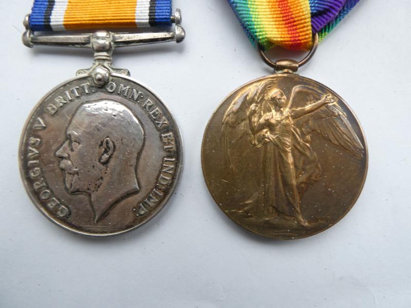 BRITISH WAR AND VICTORY MEDALS TO WILLIAM EWART GLADSTONE EDWARDS-ROYAL ARTILLERY-LATER SERVED WITH THE TANK CORPS-LIVED AT BALA-NORTH WALES