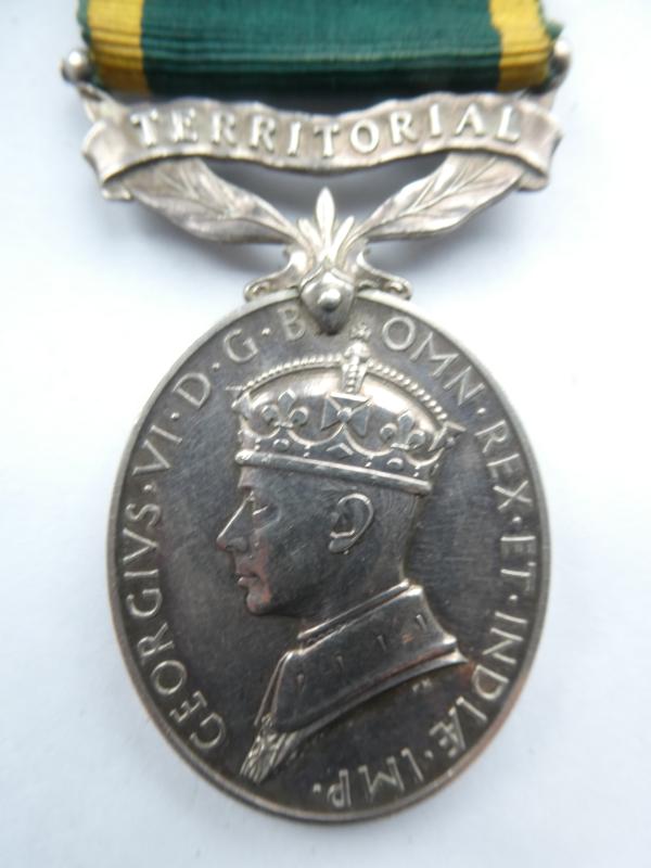 TERRITORIAL EFFICIENCY MEDAL-TO WARD-ROYAL LINCOLNS -TAKEN AS A PRISONER OF WAR 8/02/1944-ITALY-1ST BATTLE OF MONTE CASSINO