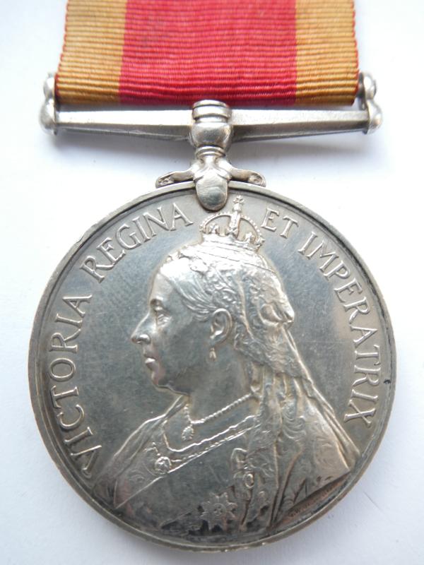 CHINA 1900 MEDAL-NO CLASP-TO RYDER-H.M.S.PIQUE