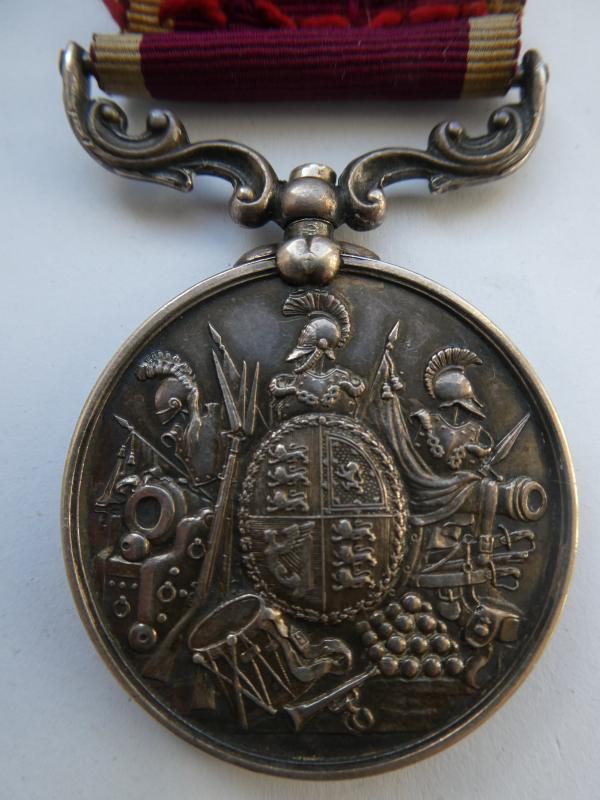 ARMY LONG SERVICE AND GOOD CONDUCT MEDAL-TO-LADMORE-MILITARY MOUNTED POLICE-FORMERLY 7TH HUSSARS