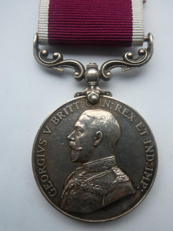 ARMY LONG SERVICE AND GOOD CONDUCT MEDAL TO GRUBB-ROYAL SCOTS FUSILIERS-DIED 22ND AUGUST 1914