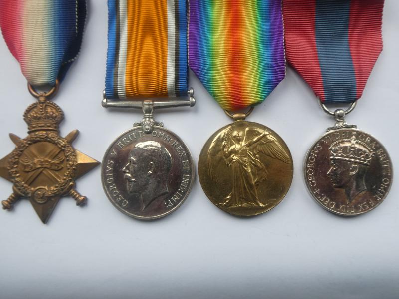 1914/15 STAR TRIO AND IMPERIAL SERVICE MEDAL TO BAGRIE-GORDON HIGHLANDERS