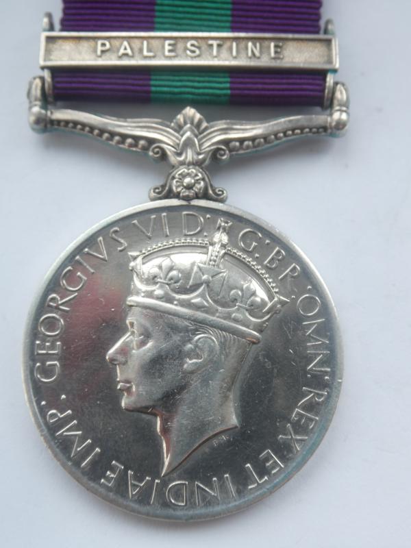 GENERAL SERVICE MEDAL-CLASP PALESTINE-TO PHILLIPS-ROYAL BERKS