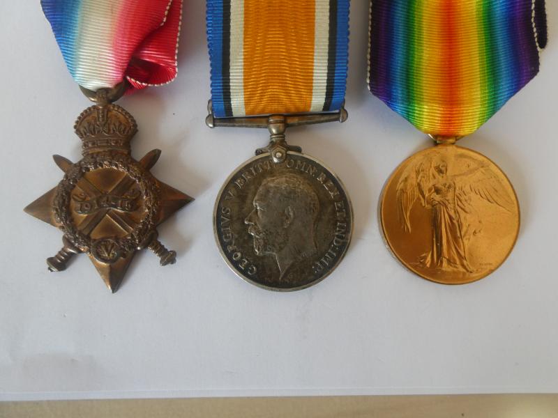 1914/15 STAR TRIO TO SMITH-ESSEX REGIMENT-KILLED IN ACTION ON 27TH MARCH 1918