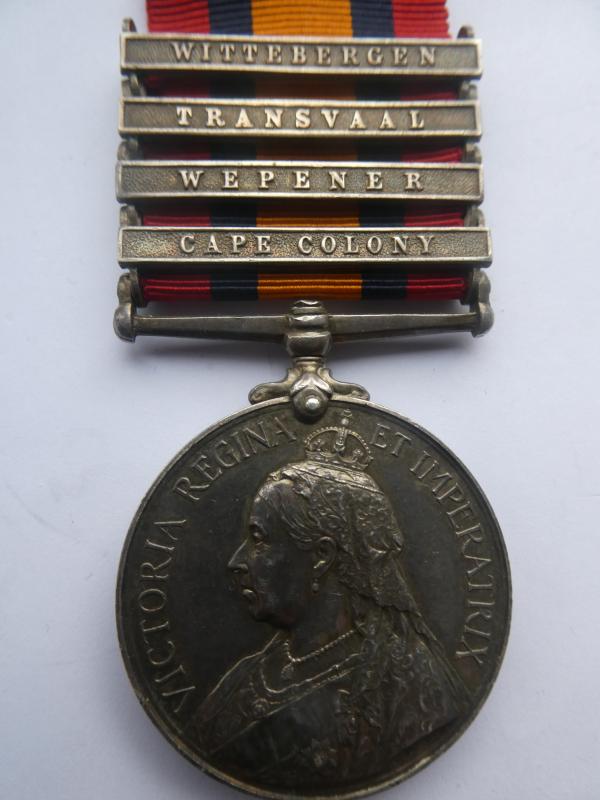 QUEENS SOUTH AFRICA MEDAL -TO HARGRAVE-CAPE MOUNTED RIFLES