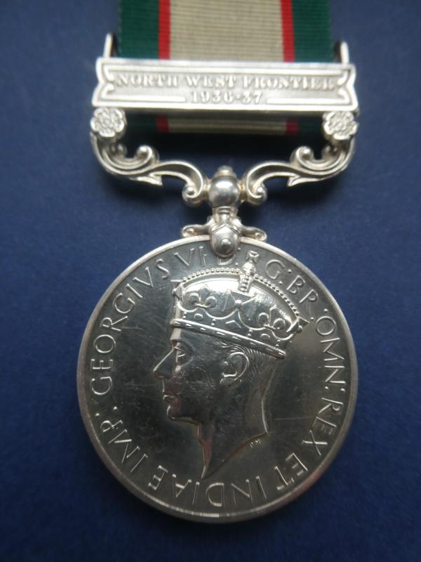 INDIA GENERAL SERVICE MEDAL-CLASP 1936-37-TO NEWSTEAD- ROYAL NORFOLK REGT