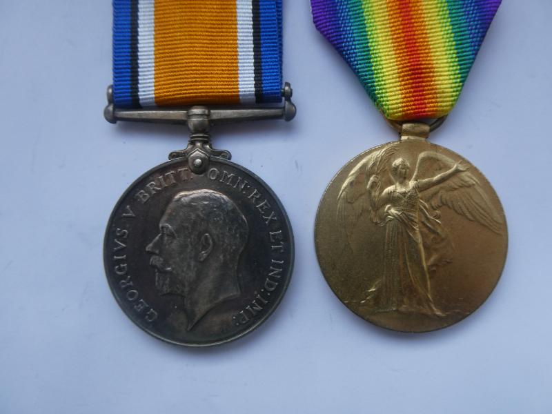 BRITISH WAR AND VICTORY MEDALKS TO REED NORFOLK REGT