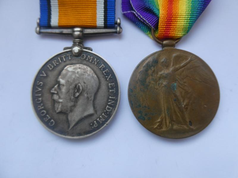 BRITISH WAR AND VICTORY MEDALS-TO RUFFLE-NORFOLK REGIMENT