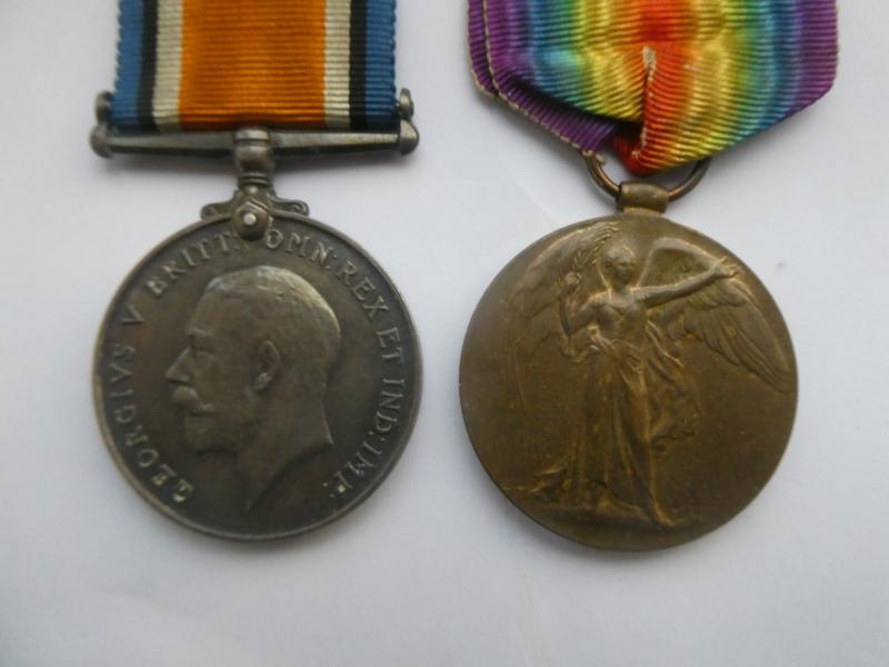 BRITISH WAR AND VICTORY MEDALS-TO HERBERT-NORFOLK REGIMENT