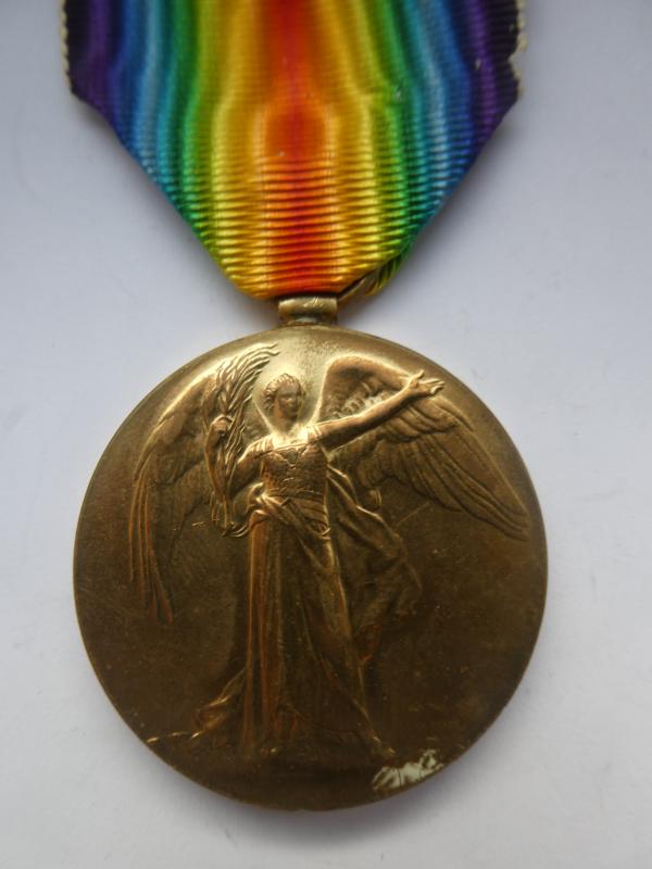 VICTORY MEDAL TO SJT ALLEN-NORFOLK REGIMENT-AWARDED THE MILITARY MEDAL