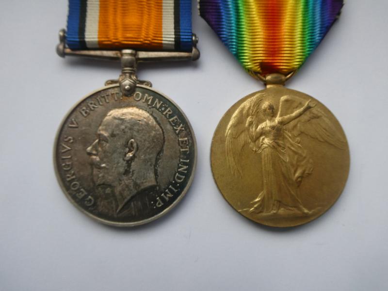 BRITISH WAR AND VICTORY MEDALS TO GREEN-NORFOLK REGT