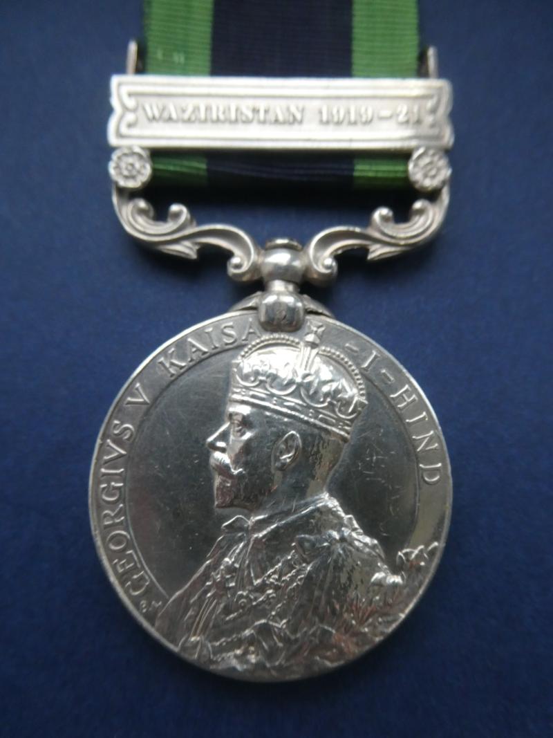 INDIA GENERAL SERVICE MEDAL-CLASP WAZIRISTAN 1919-21-TO RUDDERHAM-NORFOLK REGT