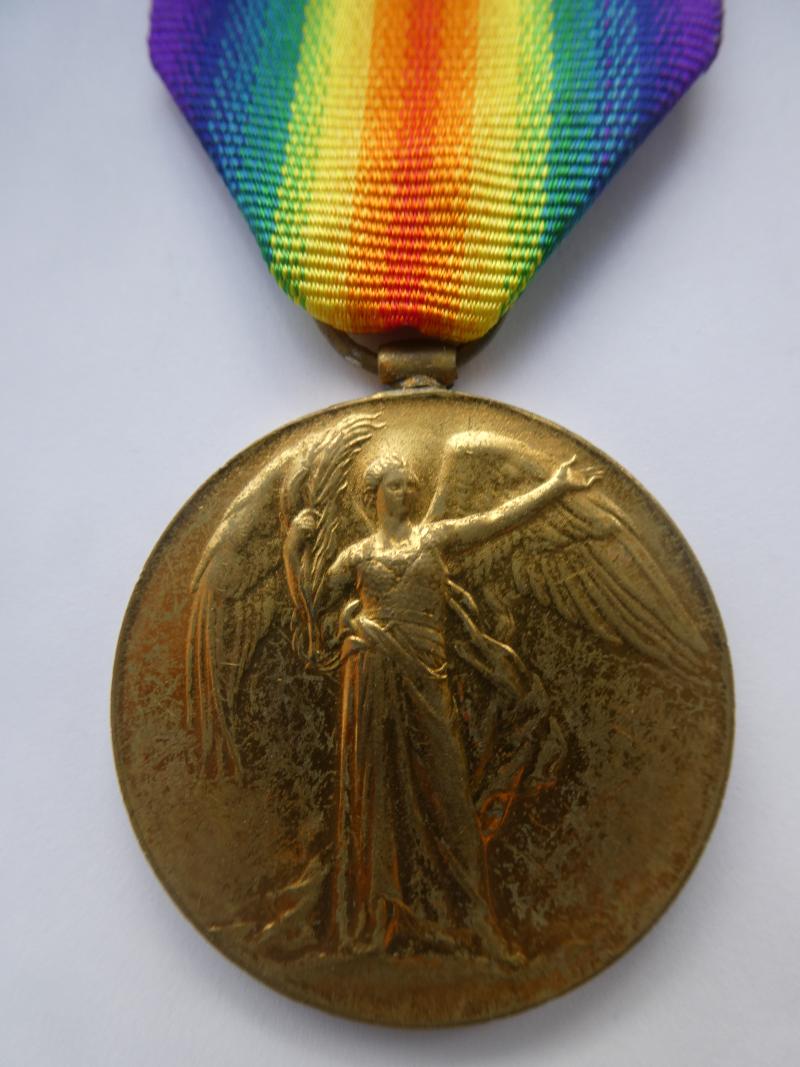 VICTORY MEDAL-TO BROCK-NORFOLK REGIMENT-DIED IN  PALESTINE ON 19/04/1917