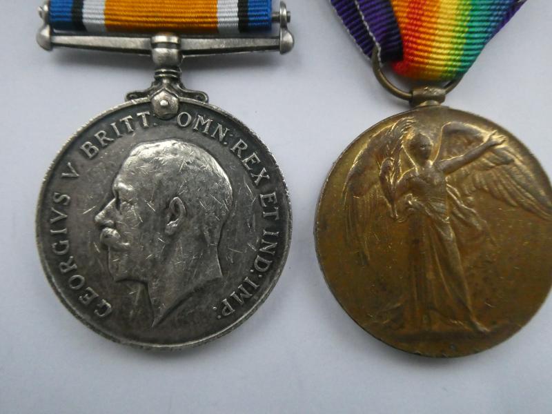 BRITISH WAR AND VICTORY MEDALS-TO FROST-23RD LONDON REGT AND 18TH LONDON REGT-WOUNDED