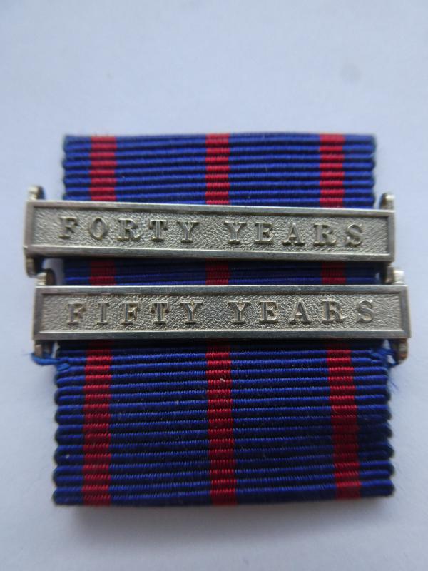 ORIGINAL CLASPS FOR THE ROYAL HOUSEHOLD LONG AND FAITHFUL SERVICE MEDAL-FORTY YEARS and FIFTY YEARS-FOR ELIZABETH II ISSUE