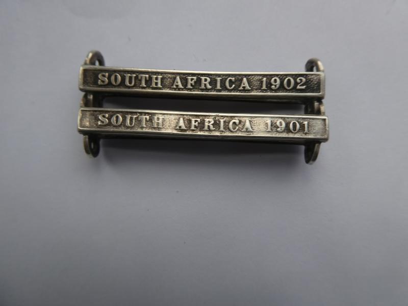 SOUTH AFRICA 1901/SOUTH AFRICA 1902 CLASPS FOR THE QUEEN'S/KING'S SOUTH AFRICA MEDAL