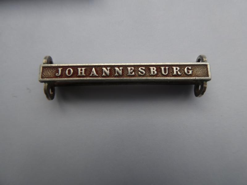 ORIGINAL JOHANNESBURG CLASP FOR THE QUEENS SOUTH AFRICA MEDAL